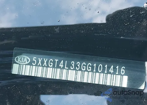 2016 Kia Optima Lx из США, поврежденный, VIN 5XXGT4L33GG101416